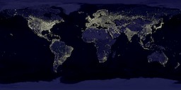 Gamma-corrected “Earth’s City Lights”